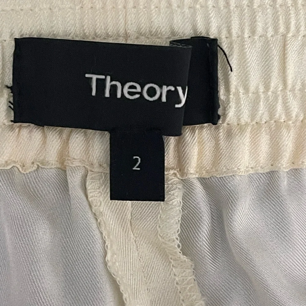 Theory Silk Stripe Twill Pull-On Pants l Size 2 l Poshmark - Picture 6 of 8